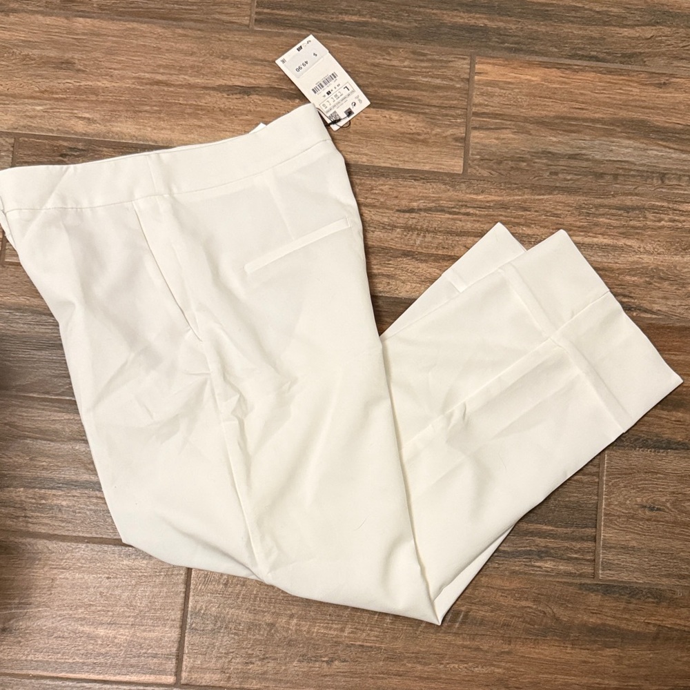 Zara Women's Elegant White Trousers